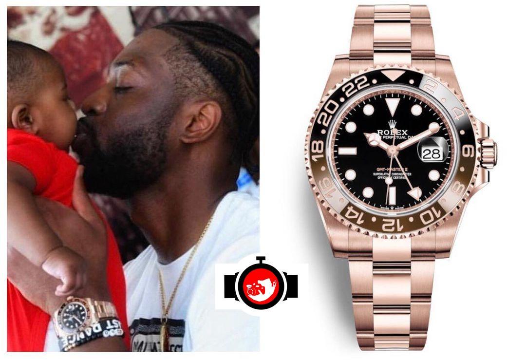 basketball player Dwyane Wade spotted wearing a Rolex 126715CHNR