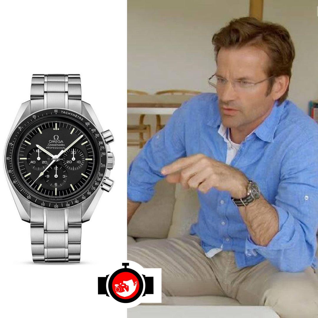 television presenter Jon Almaas spotted wearing a Omega 