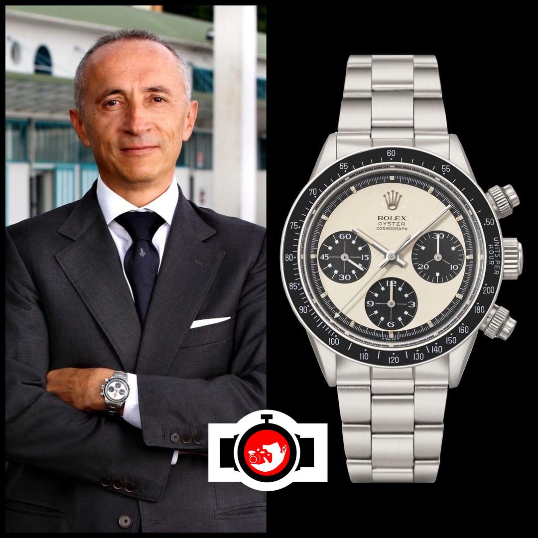business man Alberto Galassi spotted wearing a Rolex 6263