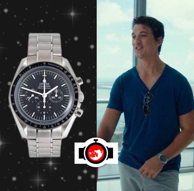 actor Miles Teller spotted wearing a Omega 31130423001005