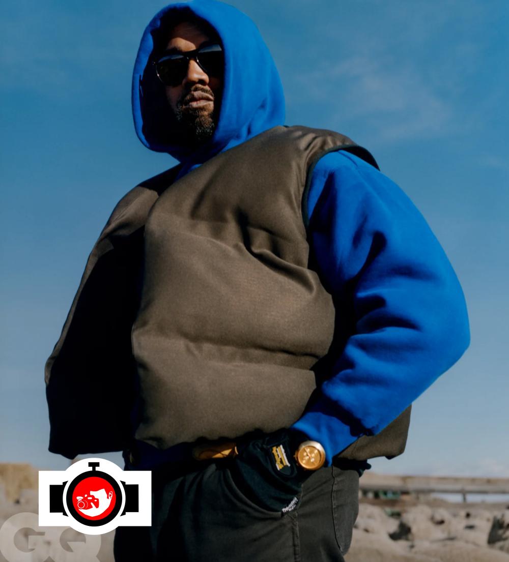 rapper Kanye West spotted wearing a Ikepod 