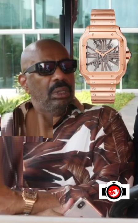 television presenter Steve Harvey spotted wearing a Cartier 