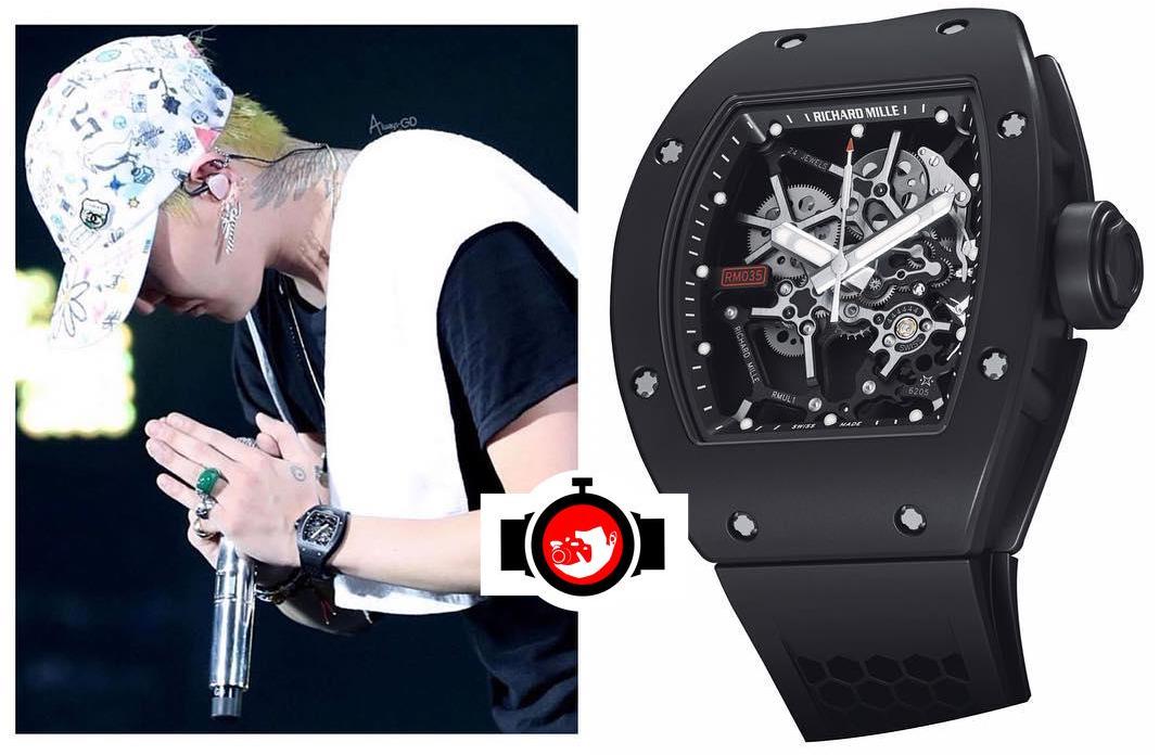 singer G-dragon spotted wearing a Richard Mille RM35-01