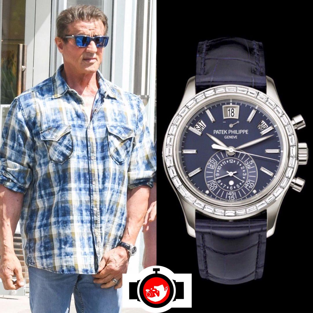 actor Sylvester Stallone spotted wearing a Patek Philippe 5961