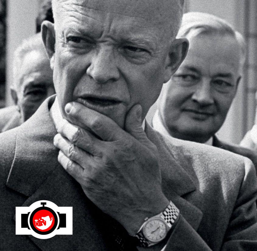 politician Dwight D. Eisenhower spotted wearing a Rolex 