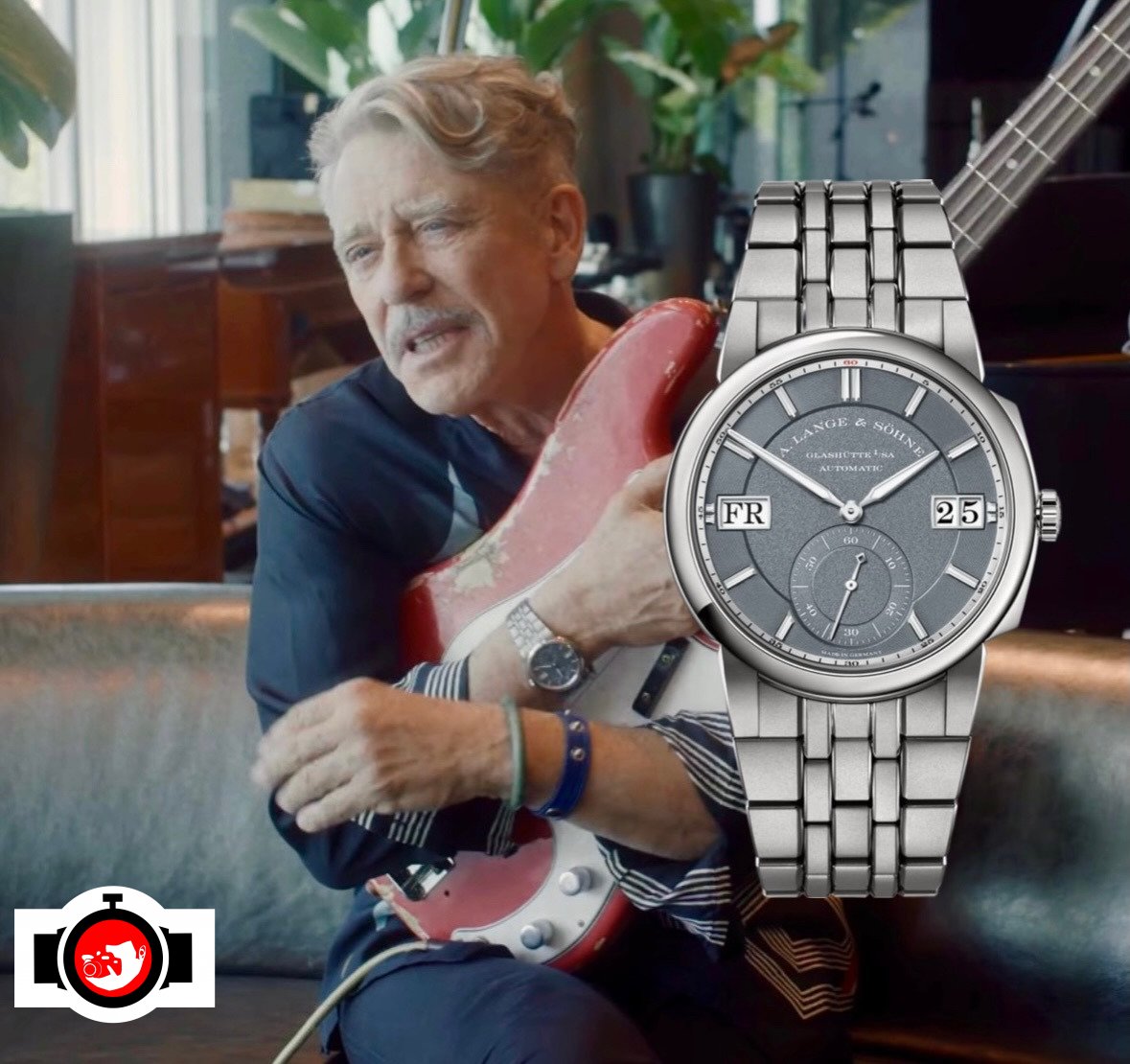 musician Adam Clayton spotted wearing a A. Lange & Söhne 387.032