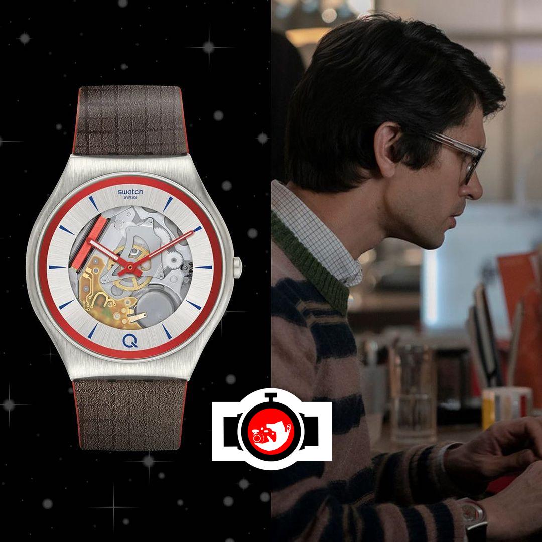 actor Ben Whishaw spotted wearing a Swatch SS07Z100