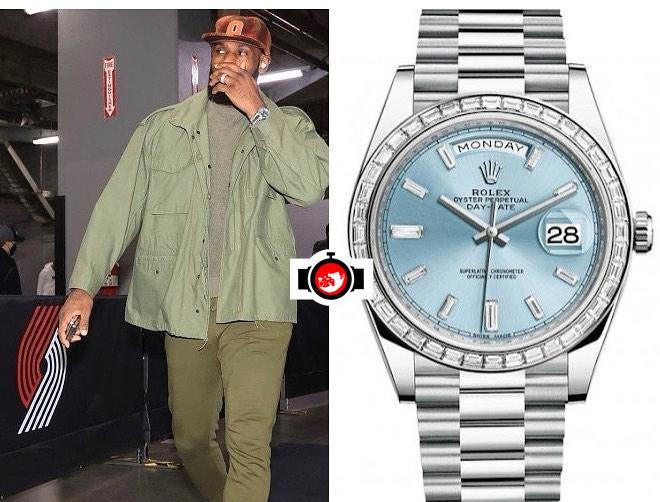 Exploring LeBron James's Stunning Watch Collection: The Platinum Rolex Day Date With an Ice Blue Dial