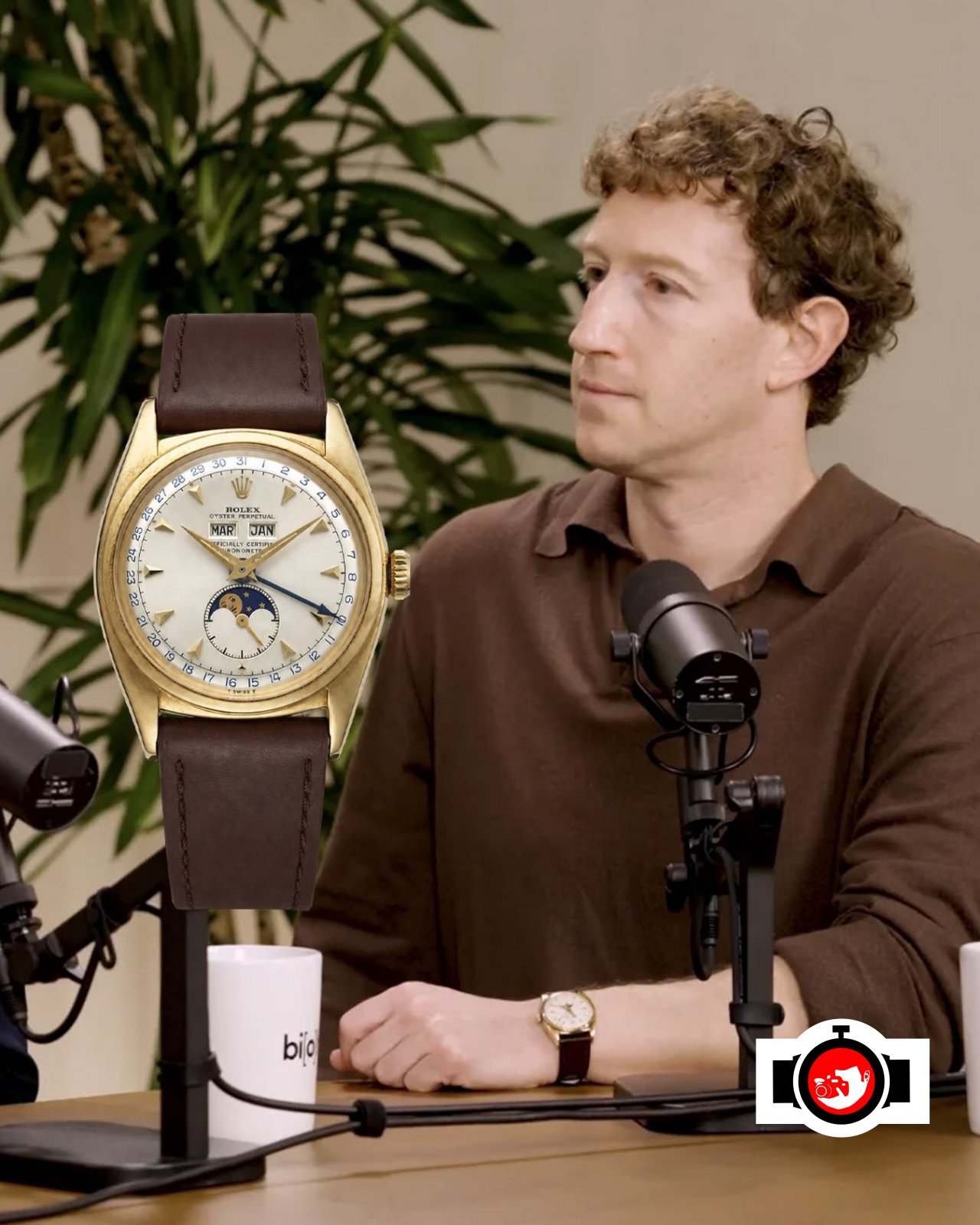 entrepreneur Mark Zuckerberg spotted wearing a Rolex 6062