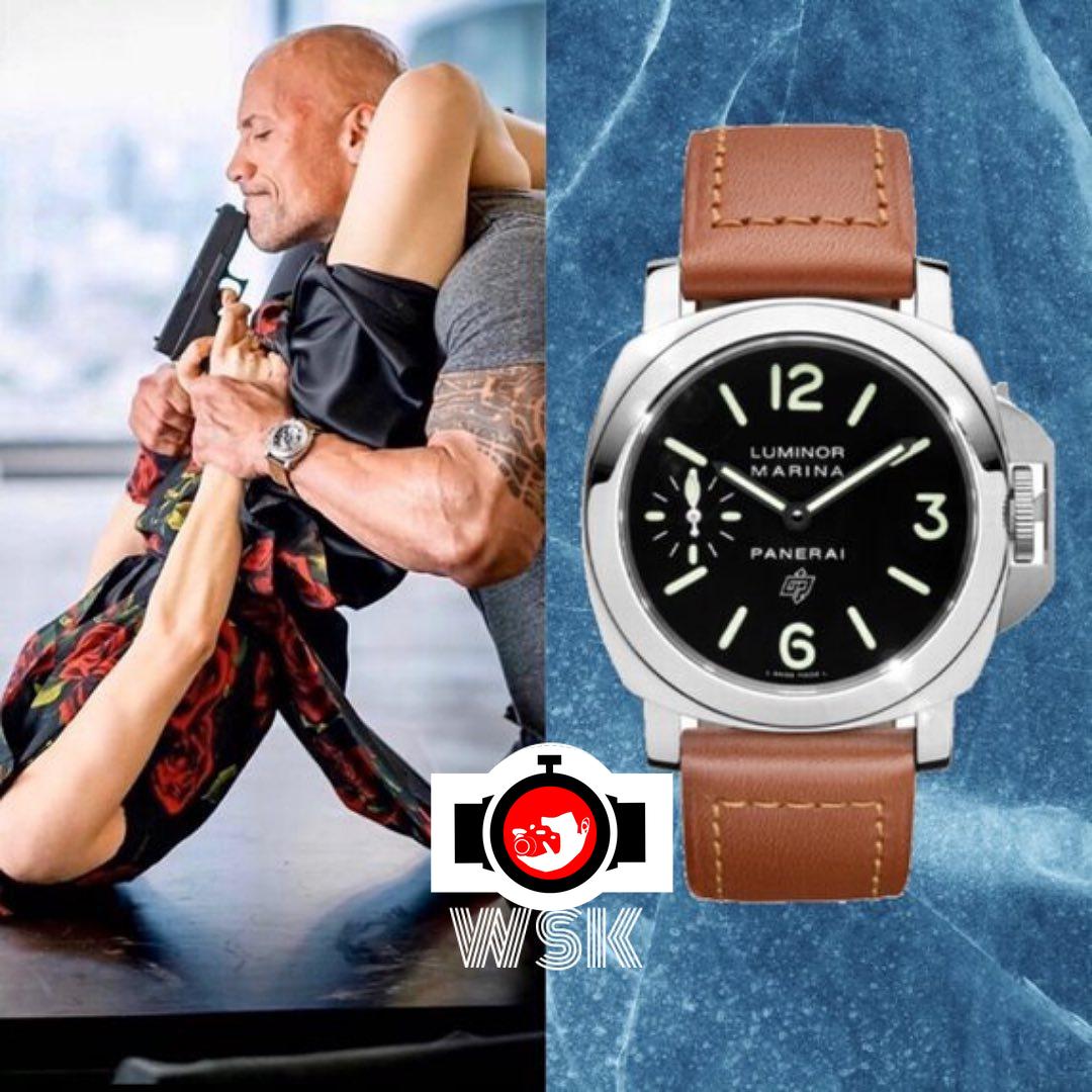 actor Dwayne The Rock Johnson spotted wearing a Panerai PAM00384