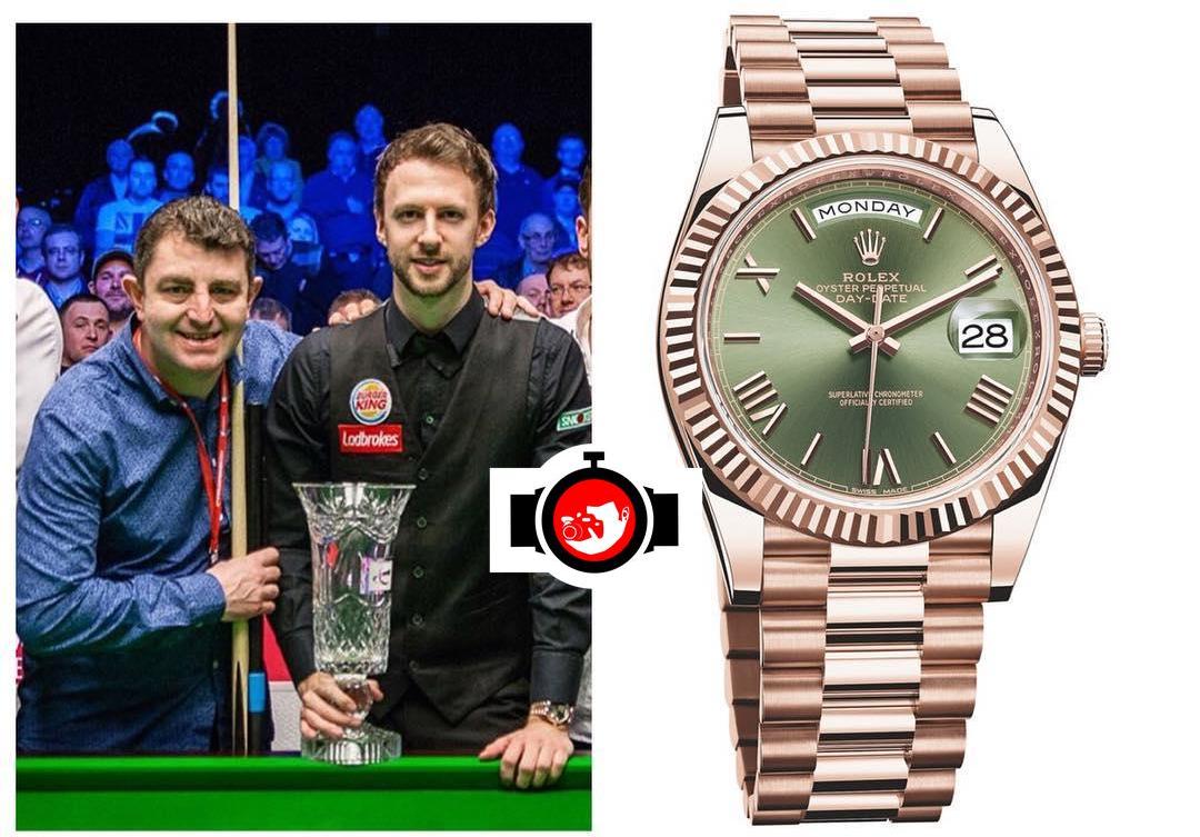 athlete Judd Trump spotted wearing a Rolex 228235