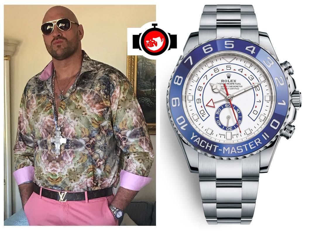 boxer Tyson Fury spotted wearing a Rolex 116680