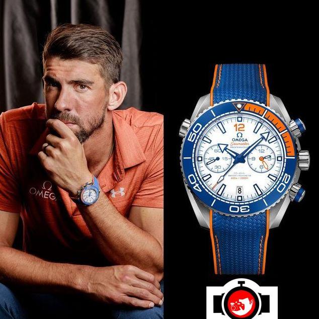 athlete Michael Phelps spotted wearing a Omega 