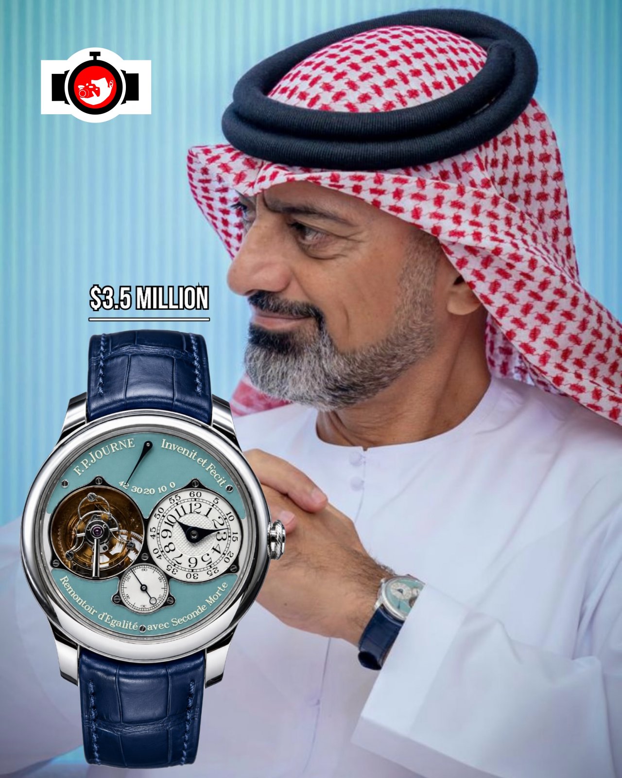 royal Ammar bin Humaid Al Nuaimi spotted wearing a F.P. Journe Tourbillon Souverain