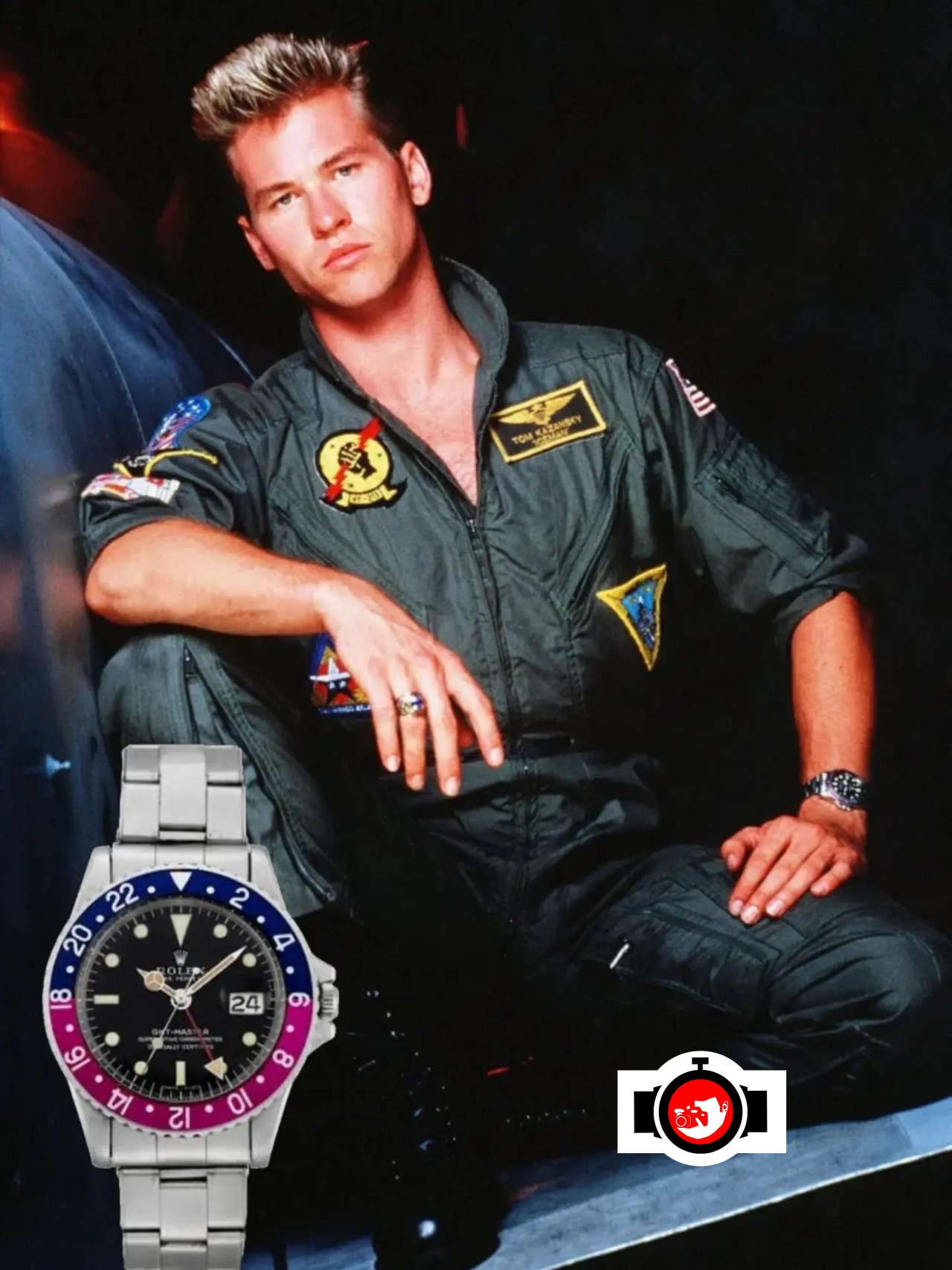 actor Val Kilmer spotted wearing a Rolex 1675