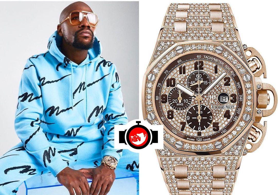 boxer Floyd Mayweather spotted wearing a Audemars Piguet 26215OR