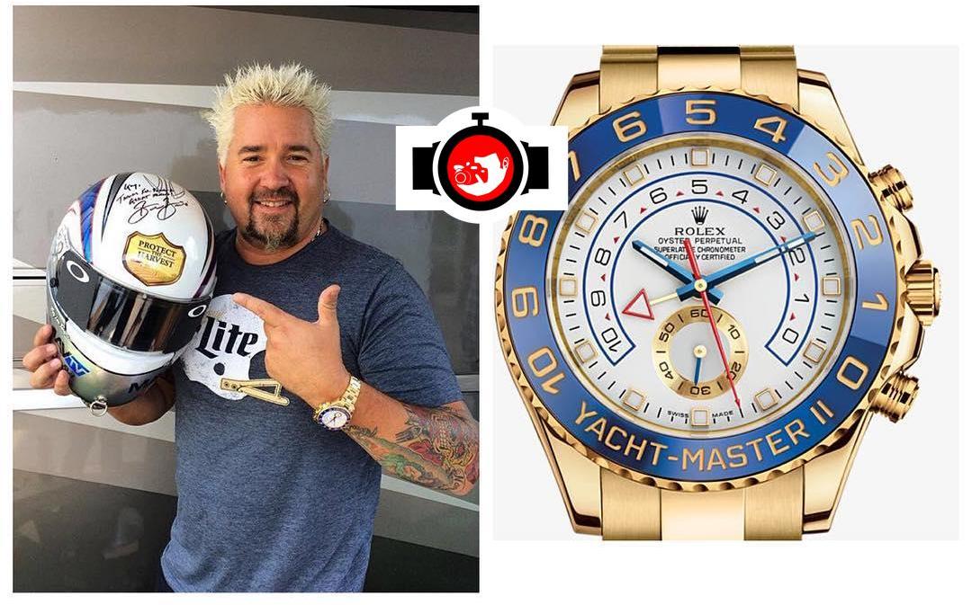television presenter Guy Fieri spotted wearing a Rolex 
