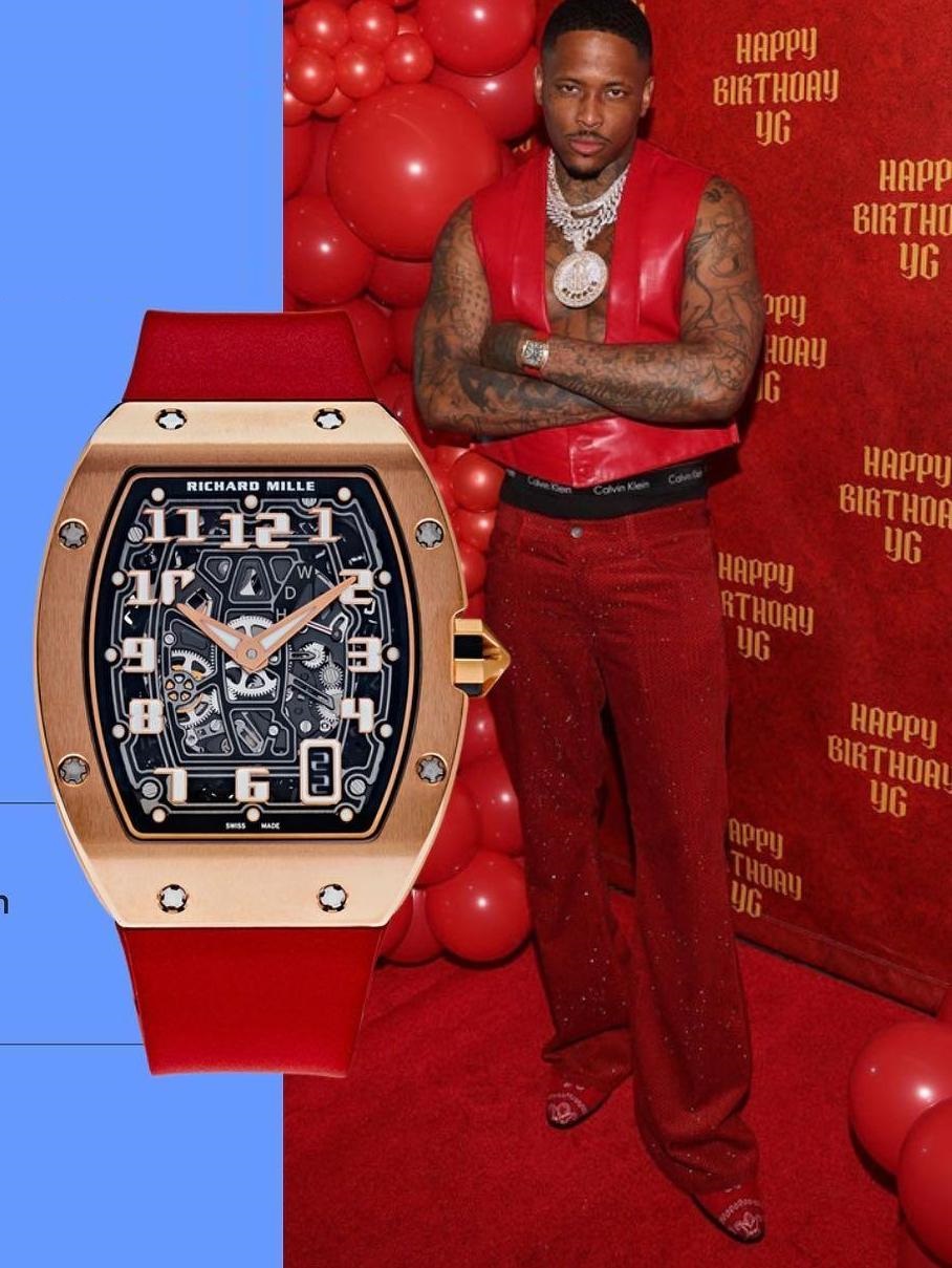 rapper YG spotted wearing a Richard Mille RM 67-01