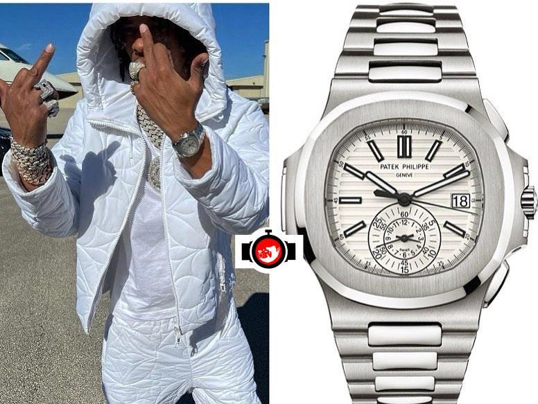 rapper Lil Baby spotted wearing a Patek Philippe 5980/1A️