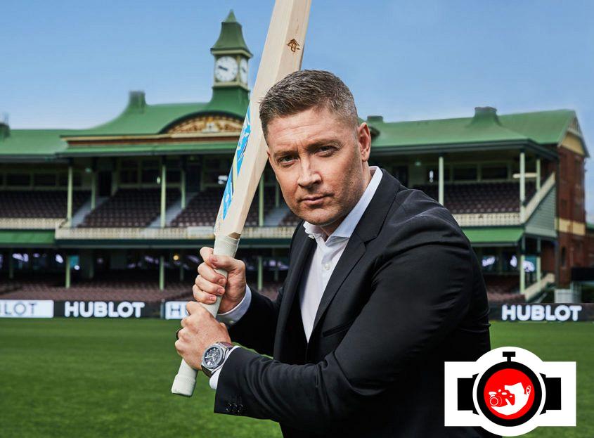 cricketer Michael Clarke spotted wearing a Hublot 