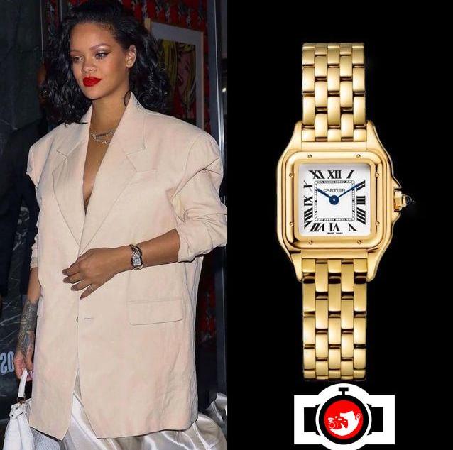 singer Rihanna spotted wearing a Cartier 