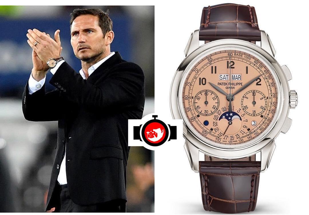 football manager Frank Lampard spotted wearing a Patek Philippe 5270P