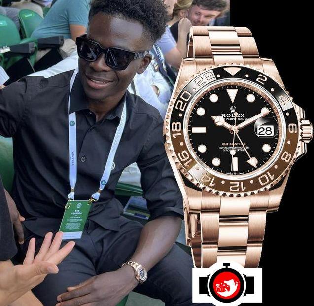 footballer Bukayo Saka spotted wearing a Rolex 
