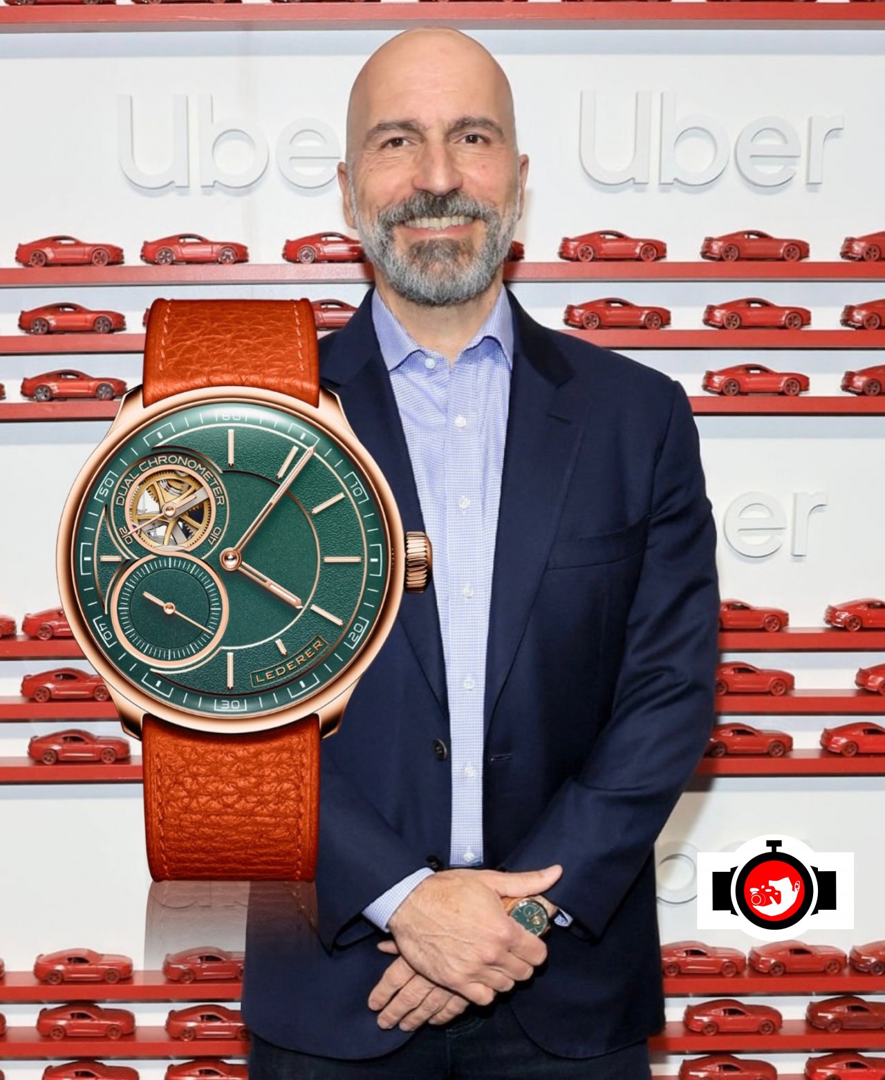 entrepreneur Dara Khosrowshahi spotted wearing a Lederer CIC 39