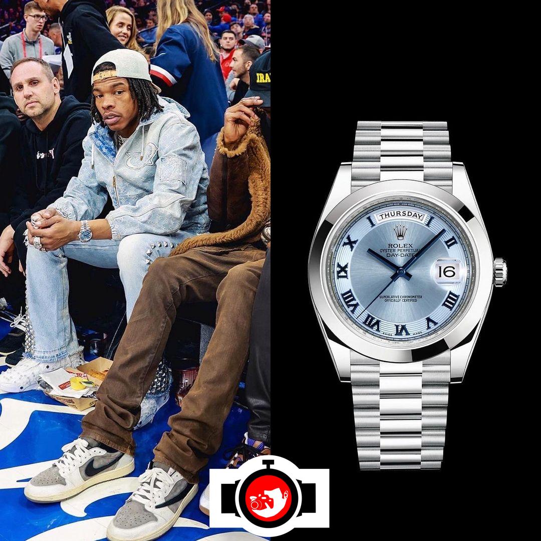 rapper Lil Baby spotted wearing a Rolex 