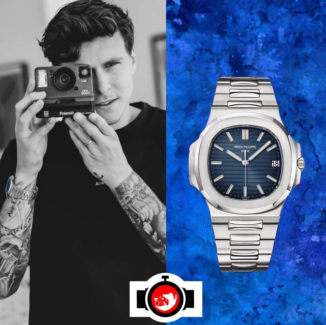 footballer Victor Lindelof spotted wearing a Patek Philippe 5711/1A-010