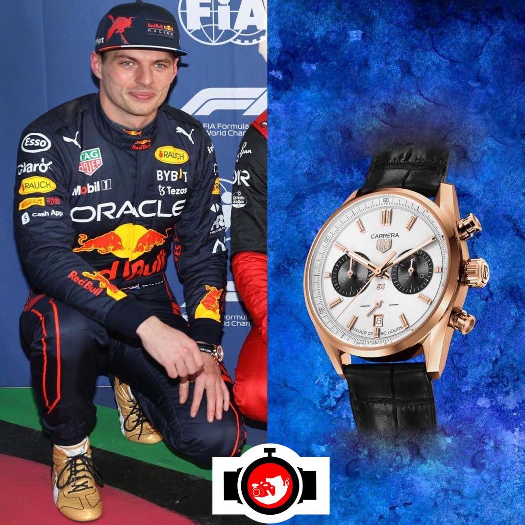 pilot Max Verstappen spotted wearing a Tag Heuer CBN2041.FC8306