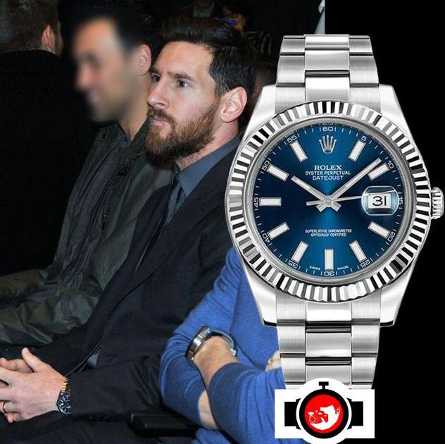 footballer Lionel Messi spotted wearing a Rolex 