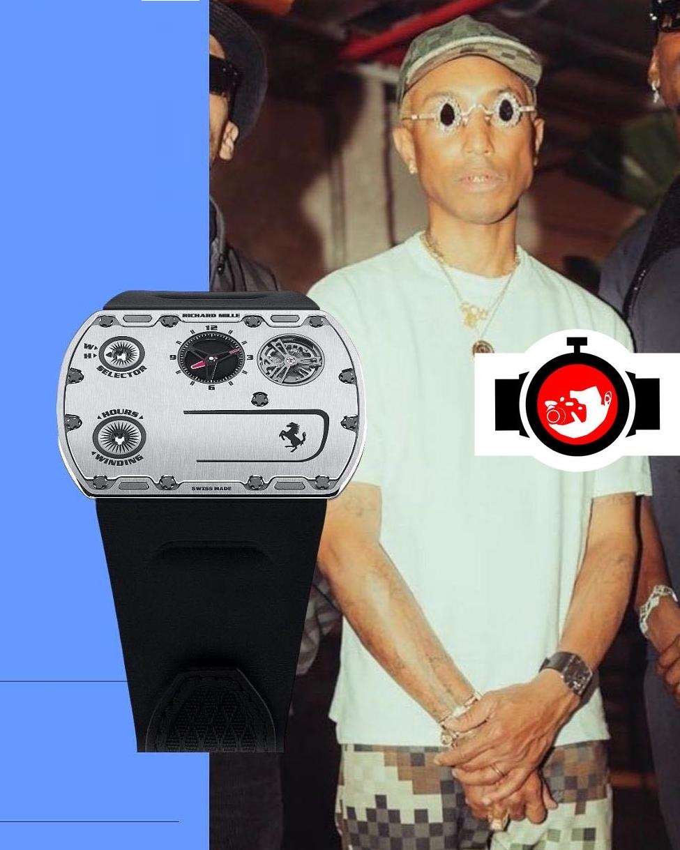 singer Pharrell William spotted wearing a Richard Mille UP-01