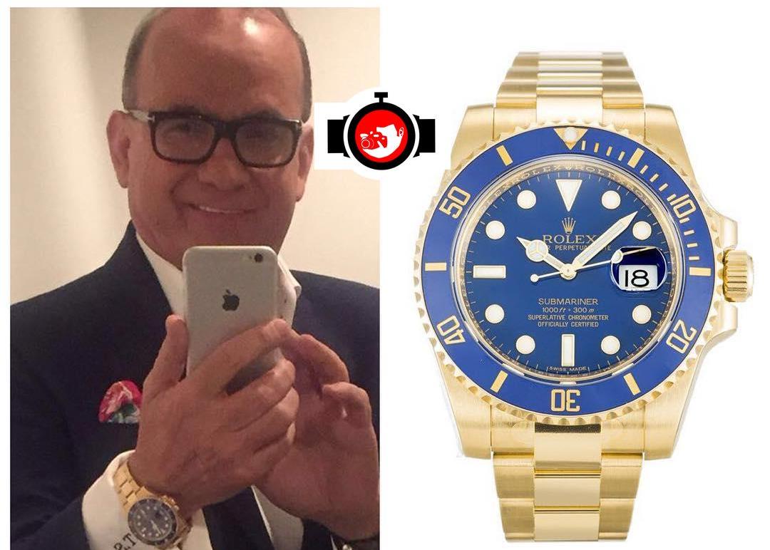 business man Touker Suleyman spotted wearing a Rolex 116618LB