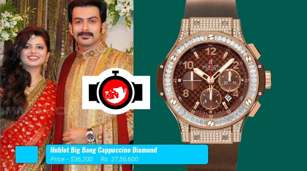 Prithviraj Sukumaran's Hublot Big Bang Cappuccino Diamond - A Timepiece to Remember