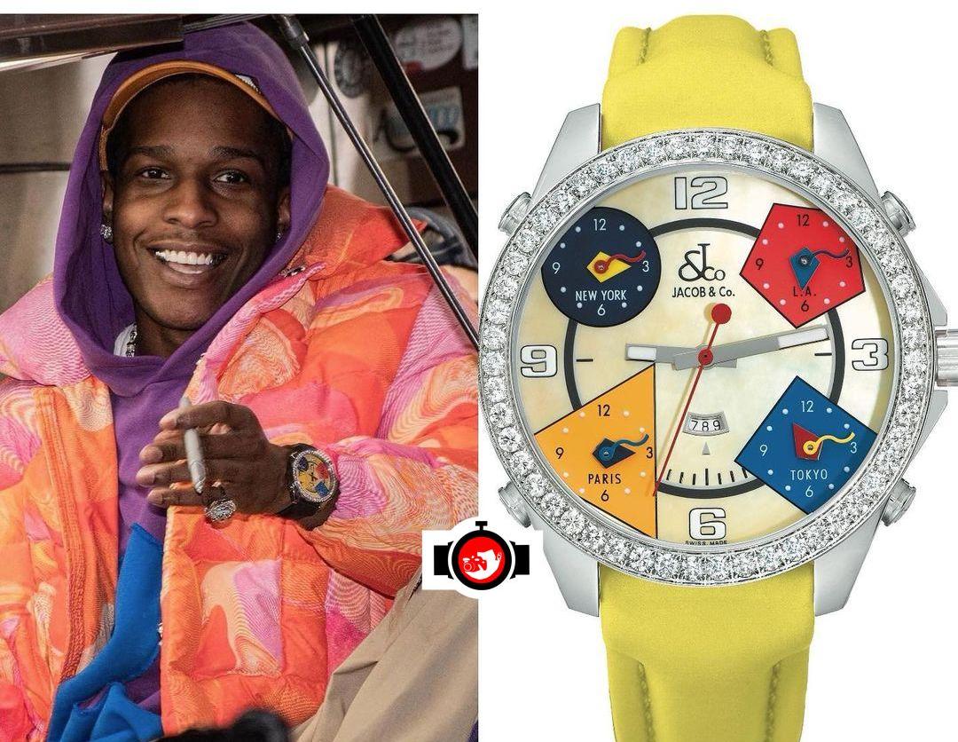 rapper ASAP Rocky spotted wearing a Jacob & Co 