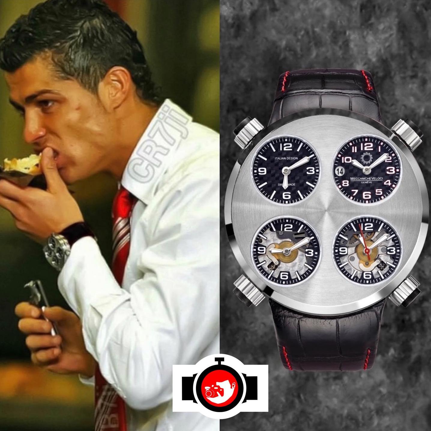 footballer Cristiano Ronaldo spotted wearing a Meccaniche Veloci W01NC1SK