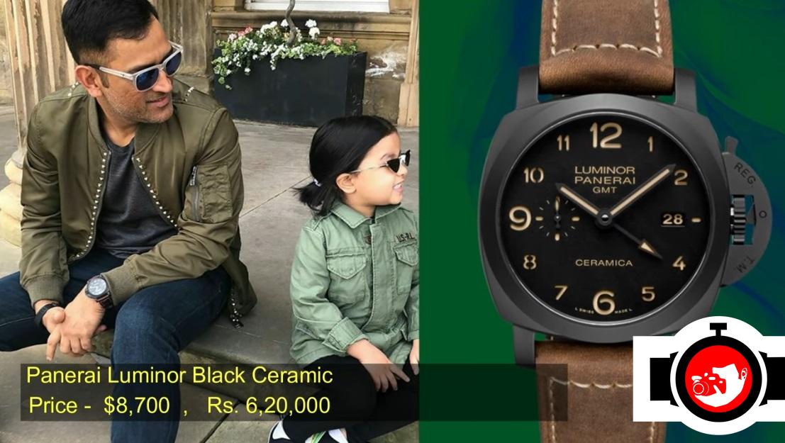 cricketer MS Dhoni spotted wearing a Panerai 