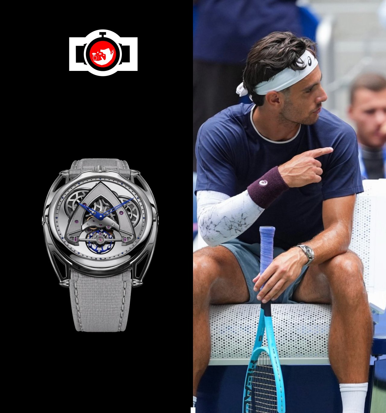 tennis player Roger Federer spotted wearing a Rolex 126000
