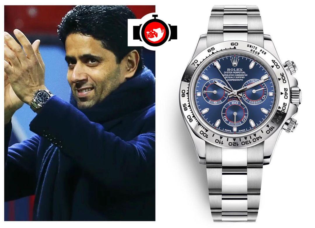 business man Nasser Al-khelaifi spotted wearing a Rolex 116509