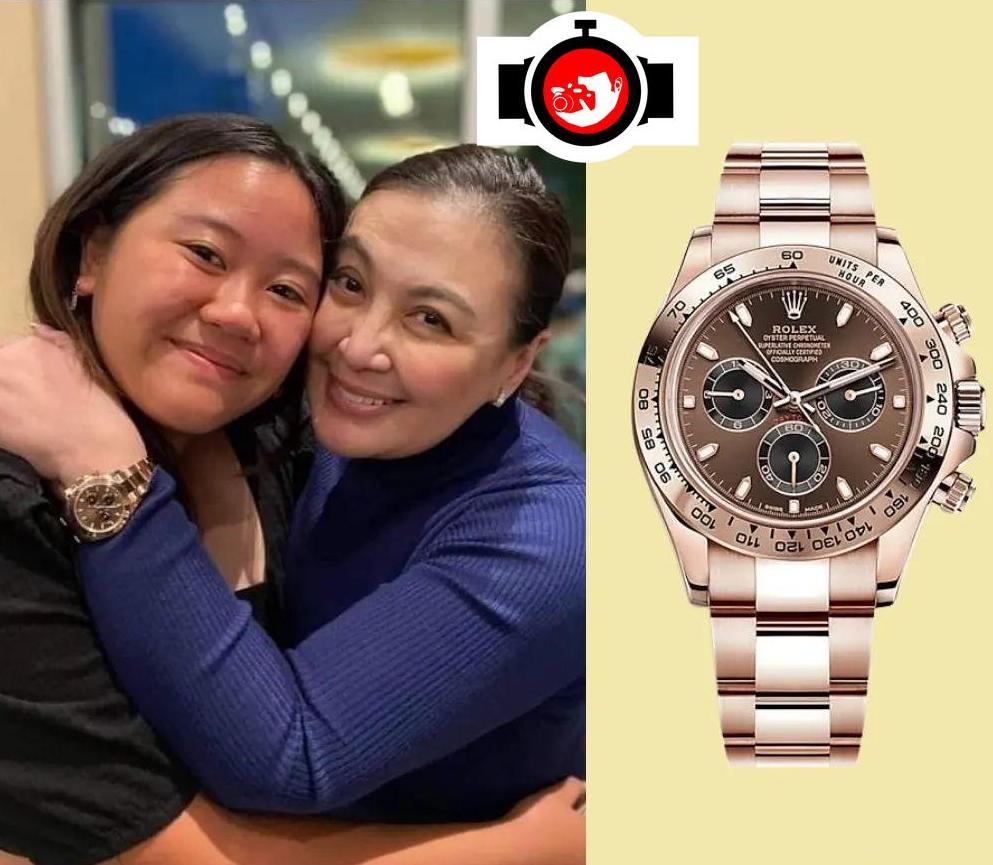 singer Sharon Cuneta spotted wearing a Rolex 116505