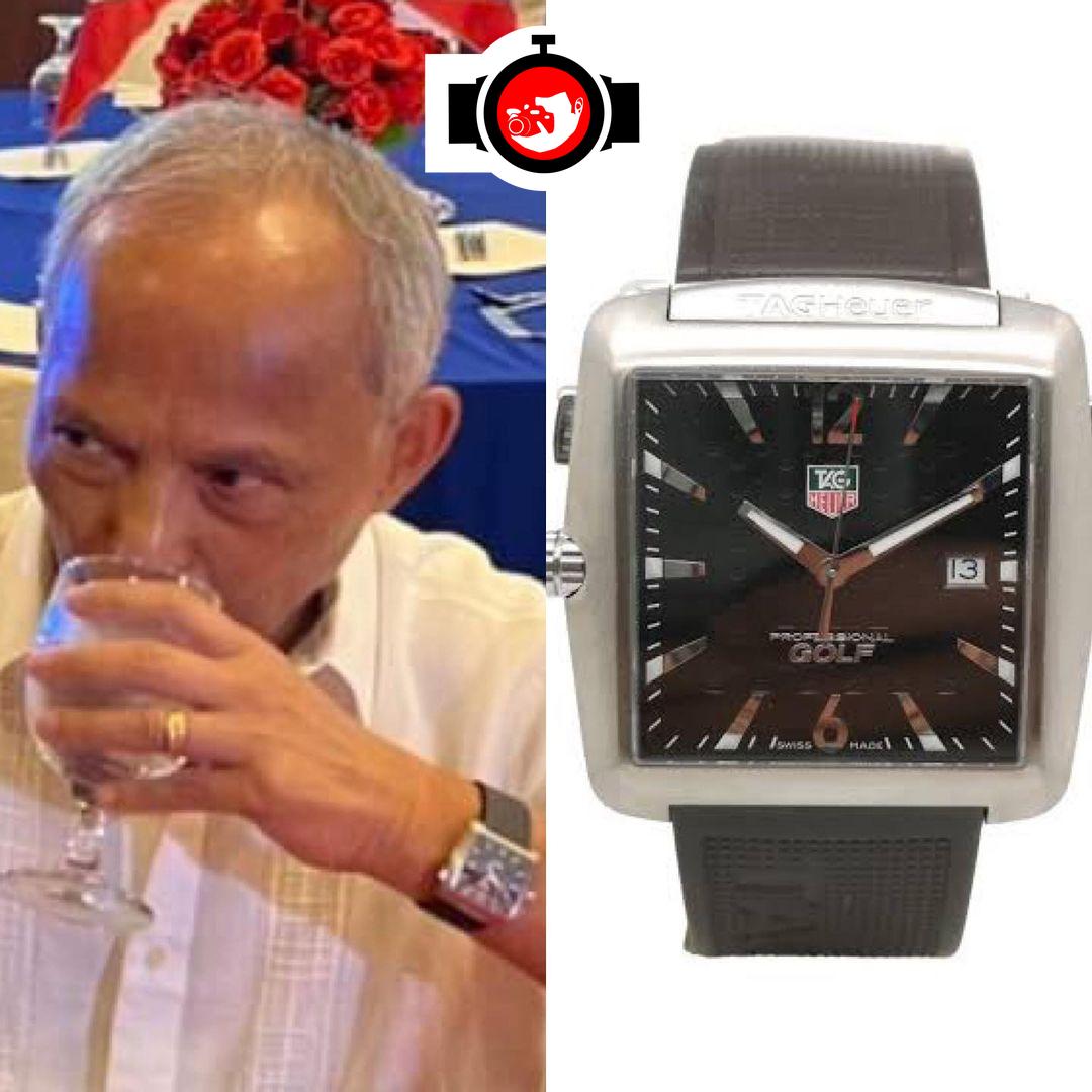 business man Alfonso Cusi spotted wearing a Tag Heuer WAE1111-0
