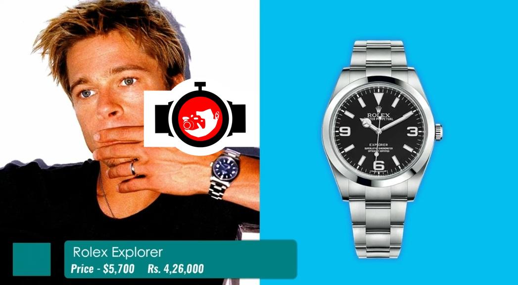 actor Brad Pitt spotted wearing a Rolex 116270