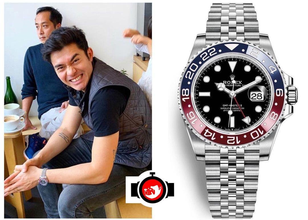 actor Henry Golding spotted wearing a Rolex 126710BLRO️