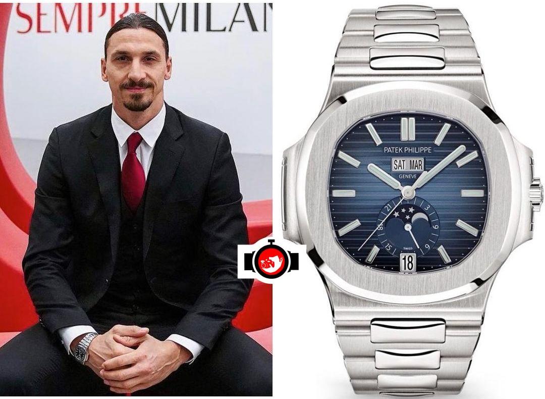 footballer Zlatan Ibrahimovic spotted wearing a Patek Philippe 5726/1A