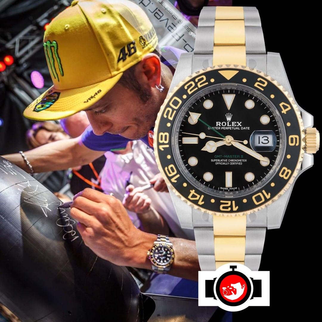 pilot Valentino Rossi spotted wearing a Rolex 