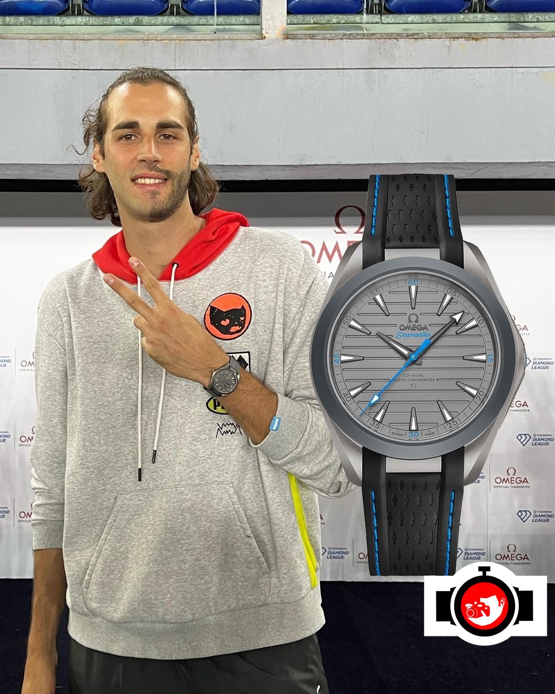 athlete Gianmarco Tamberi spotted wearing a Omega 220.92.41.21.06.002