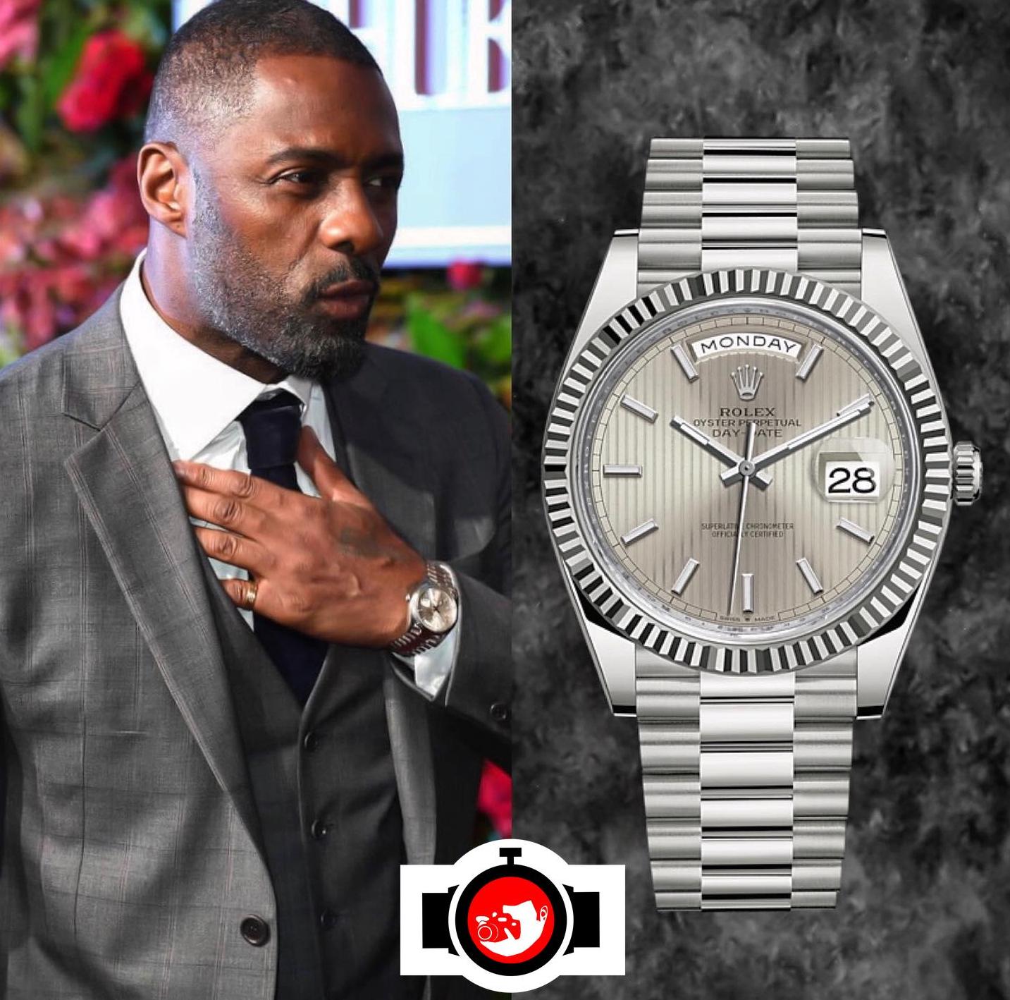 actor Idris Elba spotted wearing a Rolex 228239