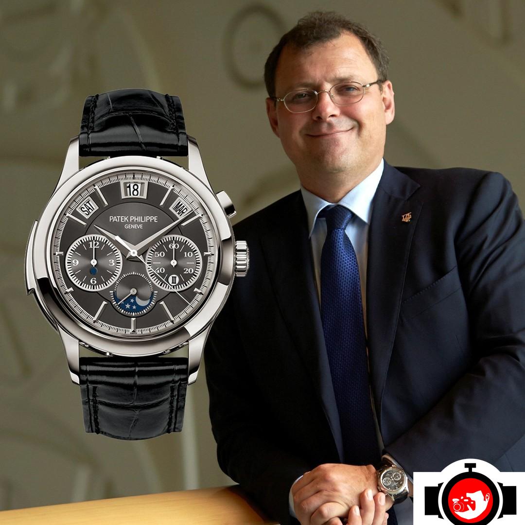 business man Thierry Stern spotted wearing a Patek Philippe 5208P