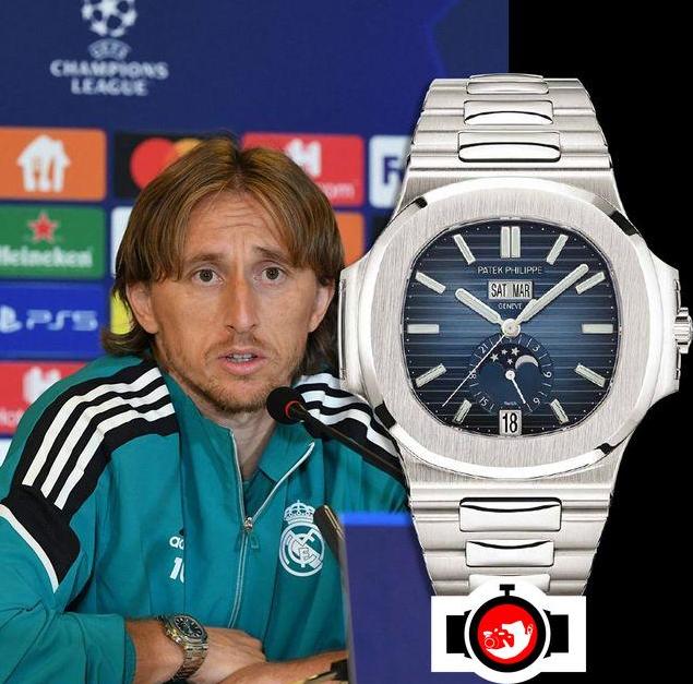 footballer Luka Modric spotted wearing a Patek Philippe 5726/1A